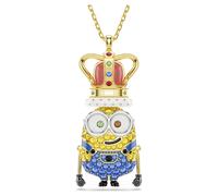 Minions King Bob pendant, Pavé, Multicoloured, 18K gold finish