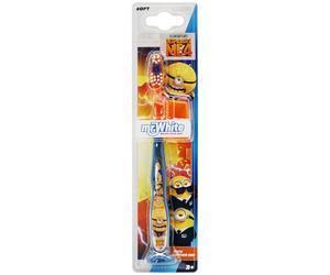 Minions Little Teeth Toothbrush for Kids with Protection Cap, Soft Rounded Bristles, Comfortable Handle Grip and Suction Cup for Upright Storage for Children Ages 3+