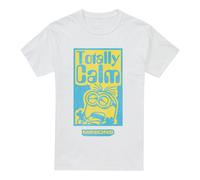 Minions Men's Totally Calm T-Shirt White | Size: Medium Minions White M