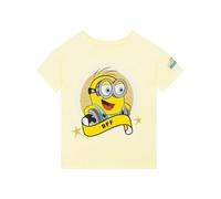 MINIONS & Monsters Girls Tshirt, Glitter Shirt for Kids, Bob Clothes for Girls, Ages 4 to 10 Years