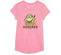 Minions Most Likely to Succeed T-Shirt, Girls, Pink, Small
