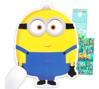 Minions Mouse Pad Office Supply Bundle - Anti-Slip Rubber Base Mousepad | Despicable Me Minions Mousepad for Computers Laptop Plus Stickers, More | Minions Desk Accessories for Boys Girls Men Women