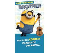 Minions Movie MM004 Brother Birthday Card, Birthday Card for Brother, Despicable Me Birthday Card