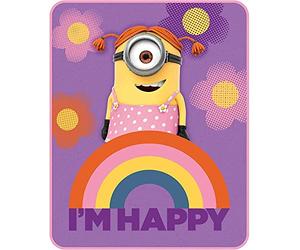 Minions Multicolor Plush Throw 46" x 60" Meet a