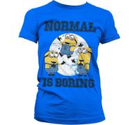 Minions Normal Life Is Boring Girly Tee Damen T-Shirt Blue