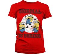 Minions Normal Life Is Boring Girly Tee Damen T-Shirt Red