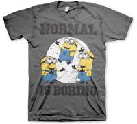 Minions Normal Life Is Boring T-Shirt Dark-Grey