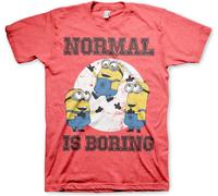 Minions Normal Life Is Boring T-Shirt Red-Heather