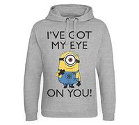 MINIONS Officially Licensed I Got My Eye On You Epic Hoodie (Heather Grey), XXL