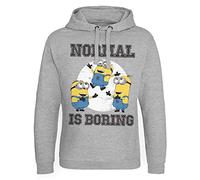 MINIONS Officially Licensed Normal Life Is Boring Epic Hoodie (Heather Grey), L