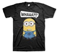 MINIONS Officially Licensed Whaaa?!? Mens T-Shirt (Black), Small