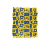Minions Positivity Squares Pattern Silky Touch Blanket 152x127cm Universal White One Size