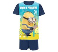 Minions Short Pyjamas Kids Girls Boys Cotton (6 Years, Navy)