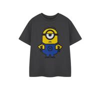Minions Short Sleeved T-Shirt | Unisex Kids Charcoal | Official in Grey | Size: 3-4 Years Minions Grey 3-4 Years