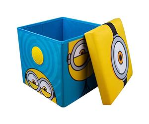 Minions Sound Cube with Rechargeable Bluetooth Speaker, Seat & Storage, USB cable included, Officially Licensed Minions Merchandise.