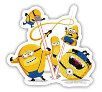 Minions The 5 Mega Minions Despicable Me 4 Sticker Size S (10 x 10 cm)