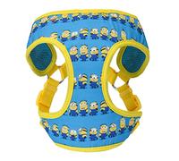 Minions The Rise of Gru Size Small Dog Harness | Small Blue Dog Harness Minions in a Row | Comfortable No-Pull Mesh Dog Harness for Small Dogs, Cute Dog Apparel & Accessories