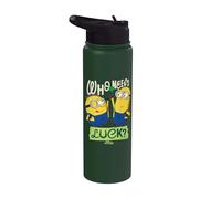 Minions Who Needs Luck Stainless Steel Insulated Water Bottle