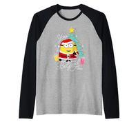 Minions You Be Good Santa Minion Holiday Raglan Baseball Tee