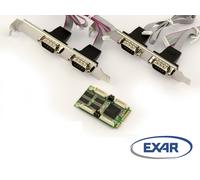 MiniPCIe Card - COM RS232 - 4 Ports - Mini PCI Express - EXAR 17V354