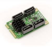 MiniPCIe Card - SATA 3.0 - 4 Ports - Mini PCI Express - Full Size