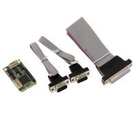 KALEA-INFORMATIQUE MiniPCIe card 1 LPT DB25 parallel port + 2 DB9 RS232 COM ports mPCIe Full Size format with WCH CH384L Chipset