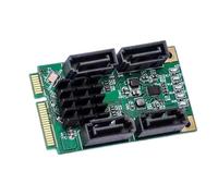 MiniPCIe SATAIII 4X Controller Card 6Gbps Marvells Hot-Plug AHCI Energys Savings Satas Controller