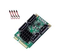MiniPCIe SATAIII 4X Controller Card 6Gbps Marvells Hot-Plug AHCI Energys Savings Satas Controller