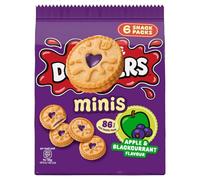 Minis Apple & Blackcurrant Shortcake Biscuits, 6 Snack Packs, 86 Kcal Per Pack, 120g, Vegan