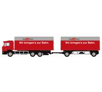 MiNis (by Lemke) LC4608 MAN F90 3 Axle Double Trailer Rail Cargo Austria