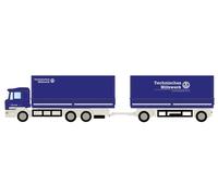 MiNis (by Lemke) LC4636 MAN F90 3 Axle Double Trailer THW