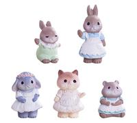 Minis Easters Bunnies Tiny Rabbits Miniature Resin Bunnies Figurines for Fairys Garden Miniature Moss Landscape Decors Minis Animal Toy Landscape Ornament