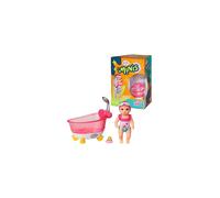 Minis Playset Bathtub with Amy 906101 - 6.5cm Doll with Exclusive Accessories and Moveable Body for Realistic Play - Suitable for Kids From 3+ Years