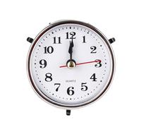 Minis Quartzs Clock Insert Round Quartzs, Arab Silver STYLE1