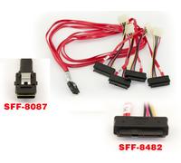 MiniSAS SFF-8087 To 4x SFF-8482 Cable 100Cm Length