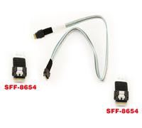 MiniSAS SFF-8654 To SFF-8654 Cable - SAS 4.0 - Shielded - Length 50Cm