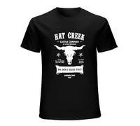 MINISIJA Hat Creek Cattle Company - Lonesome Dove T-Shirt (Black XL)