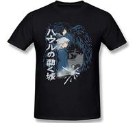 MINISIJA Howl's Moving Castle Short Sleeve Top T-Shirt Black M