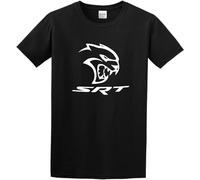 MINISIJA Santadra Graphicdodge SRT Hellcat Printed Comfortcotton Round Neck Shirt for Men Black XL