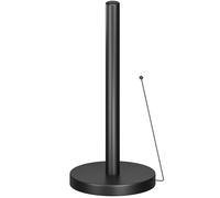 Minismus Anti-Roll Arm Paper Holder, Sturdy, No Drilling, Black | Kitchen roll holder, standing paper stand, for standard rolls, one-handed tear, stable non-slip base, modern design
