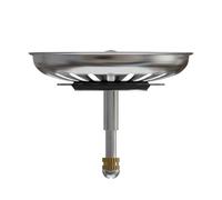 MINISMUS Height Adjustable Sink Strainer Basket Drain Plug Stainless Steel Sink Plug Sink Strainer 79 mm - Strainer Plug Drain Kitchen Sink Drain Plug Kitchen Sink Stainless Steel