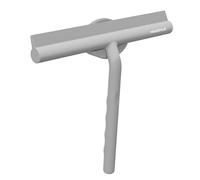 MINISMUS Silicone Shower Squeegee, Glass Squeegee for Shower Screen, Shower Cubicles, Panes, Bathroom Wiper, Includes Magnetic Holder, No Drilling, Self-Adhesive, Windscreen Squeegee (21 cm, Grey)