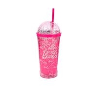 MINISO Barbie Collection Double Wall Plastic Tumbler with Straw 600mL BPAFree Clear Tumbler with Lid Perfect for On the Go