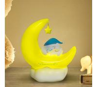 MINISO Cinnamoroll Night Light, Yellow Sanrio Lamp for Kids, Crescent Moon Nightlight with 3 Modes, Cute LED Light for Birthday Gifts