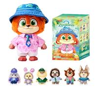 MINISO Disney Zootopia City Residents Series Vinyl Plush Keychain Blind Box, Cute Animal Figure Charm Collectible Surprise Gift for Bag Decor, Random Single Box