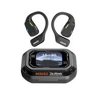 MINISO M98 AI Translation Earbuds Real Time，3-in-1 Translator Earbuds for 134 Languages with LCD Touch Screen，Open Ear Translation Headphones for Travel, Business, Learning