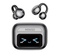 MINISO MS201 AI Translation Earbuds Real Time 135 Languages, LCD Touch Screen Real Time Translator Earbuds 3-in-1,Clip On Ear Headphones 60H Playtime for Travel Business Learning(with APP)