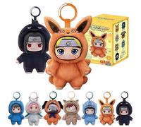 MINISO Naruto Shippuden Cute Beast Party Series Blind Box - Naruto/Kakashi/Uchiha Character Design - Desktop Ornament/Gift - 1 Random Piece