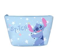 MINISO Stitch Cartoon Print Makeup Bag, Cosmetic Organizer with Zipper, Travel Toiletry Bag for Women