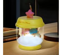 MINISO Twin Stars Night Light, Yellow Sanrio Lamp for Kids, Little Twin Stars Nightlight, Cute Cartoon Kiki Night Lamp, Sanrio Lala Night Lights Decor for Birthday Gifts, Dreamcatcher Lights